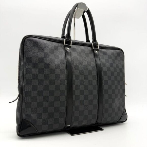 Authentic Louis Vuitton Damier Graphite Porte Document Voyage Brief Case Bag Men - Picture 3 of 16